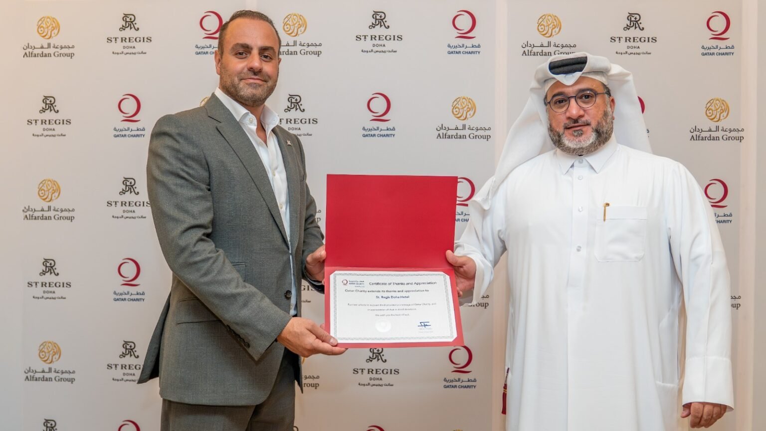 THE ST. REGIS DOHA PARTNERS WITH QATAR CHARITYTO SUPPORT THE LOCAL COMMUNITY